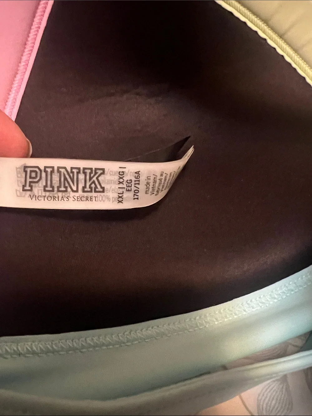 PINK vs Black Bikini Set with tie dye towel
